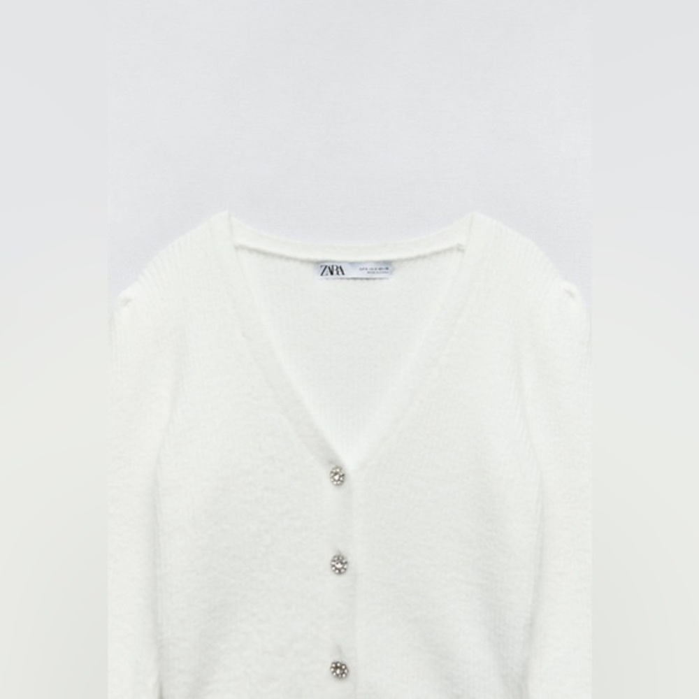 ZARA Jewel button knit cardigan 9598 197 - Picture 13 of 16